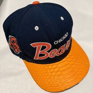 Mitchell & Ness NFL Chicago Bears Custom Snake Skin Strap Back Cap Rare